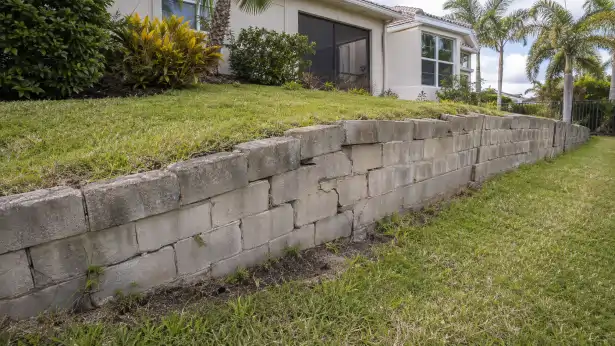 retaining works – before retaining works - before